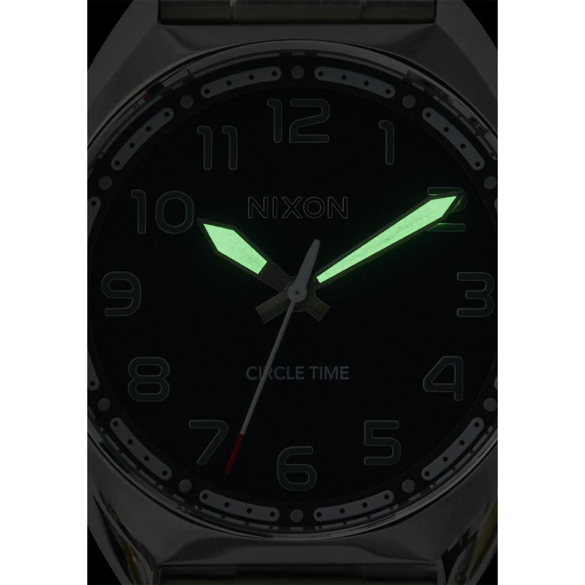 Nixon Mullet Stainless Steel Watch in Silver/Teal | Boardertown