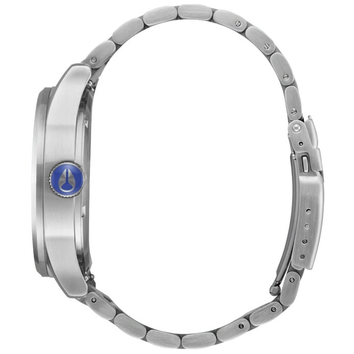 Nixon Sentry Stainless Steel Watch in Silver/Cobalt
