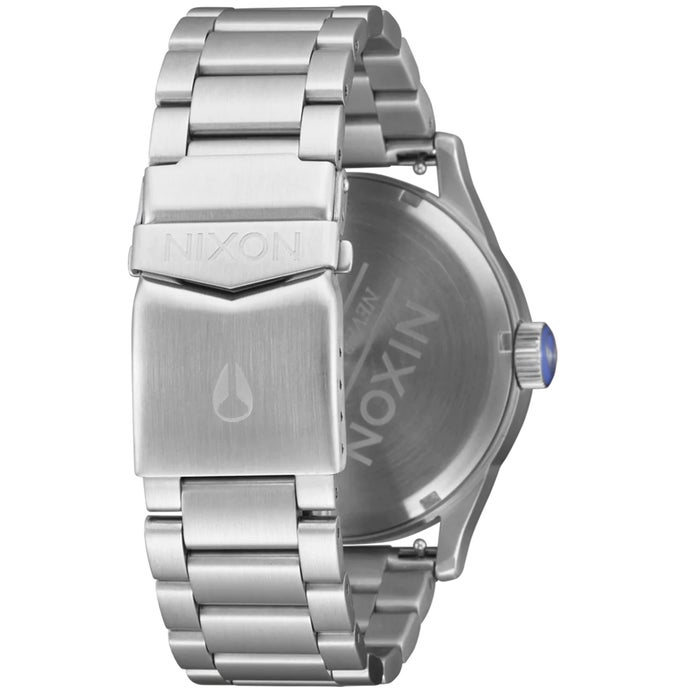 Nixon Sentry Stainless Steel Watch in Silver/Cobalt