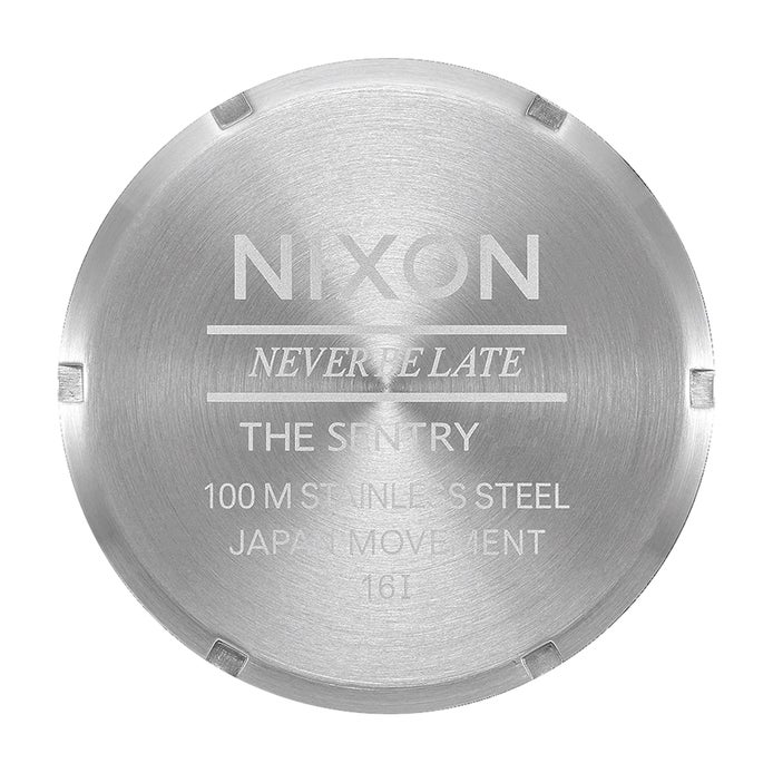 Nixon Sentry Stainless Steel Watch in Silver/Cobalt