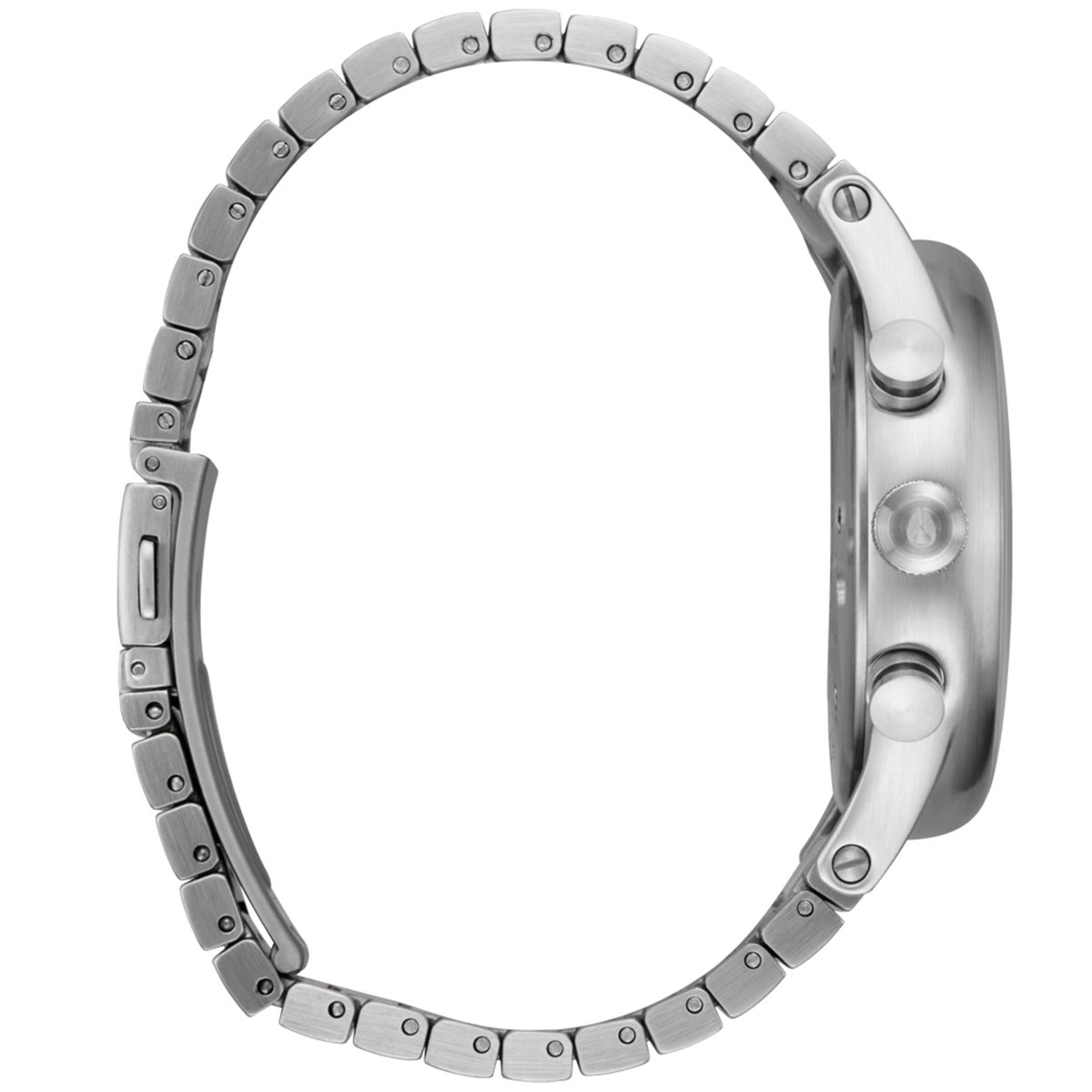 Nixon Station Chrono Watch in Silver/Indigo | Boardertown