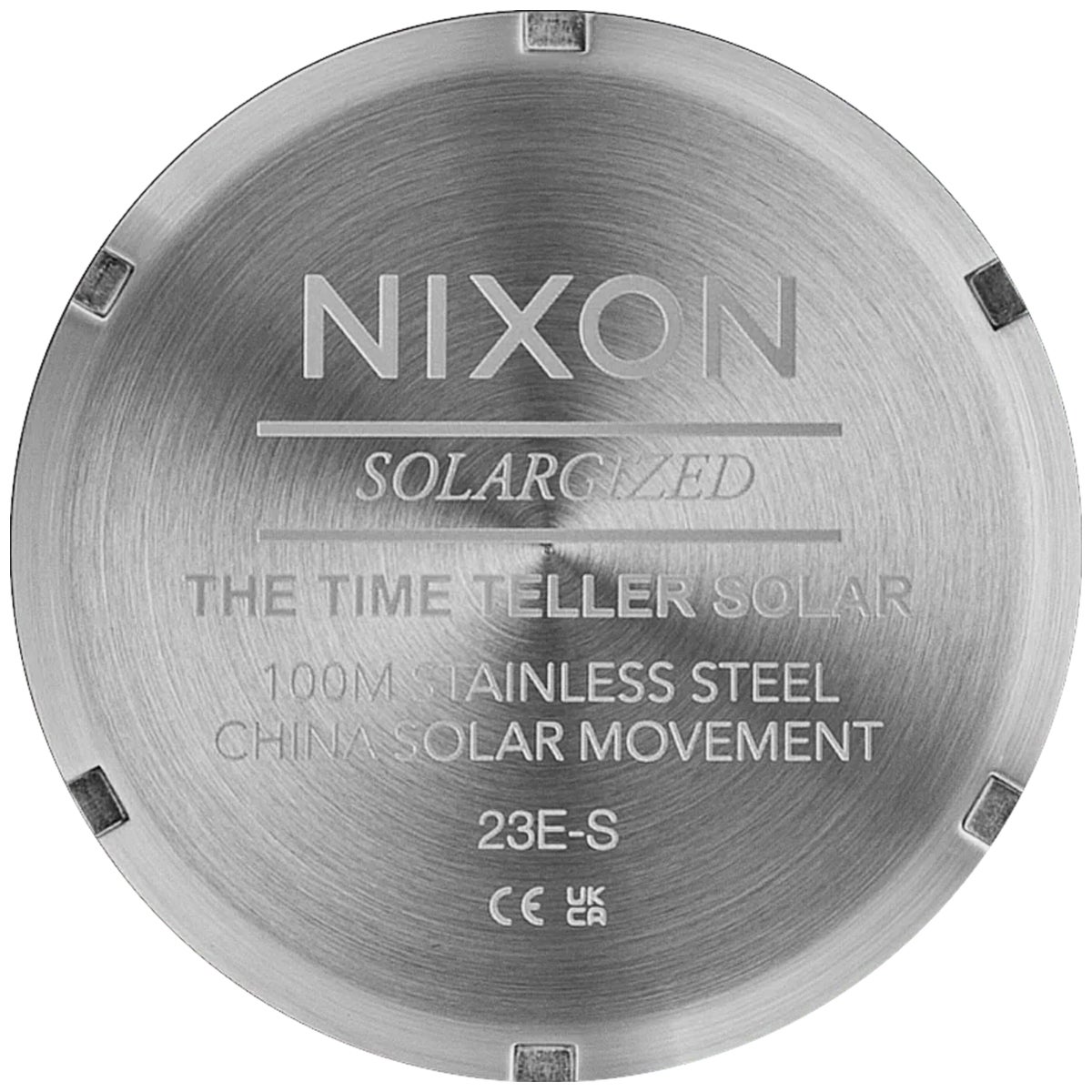 Nixon Time Teller Solar Watch in Solar Silver/Jade Sunray