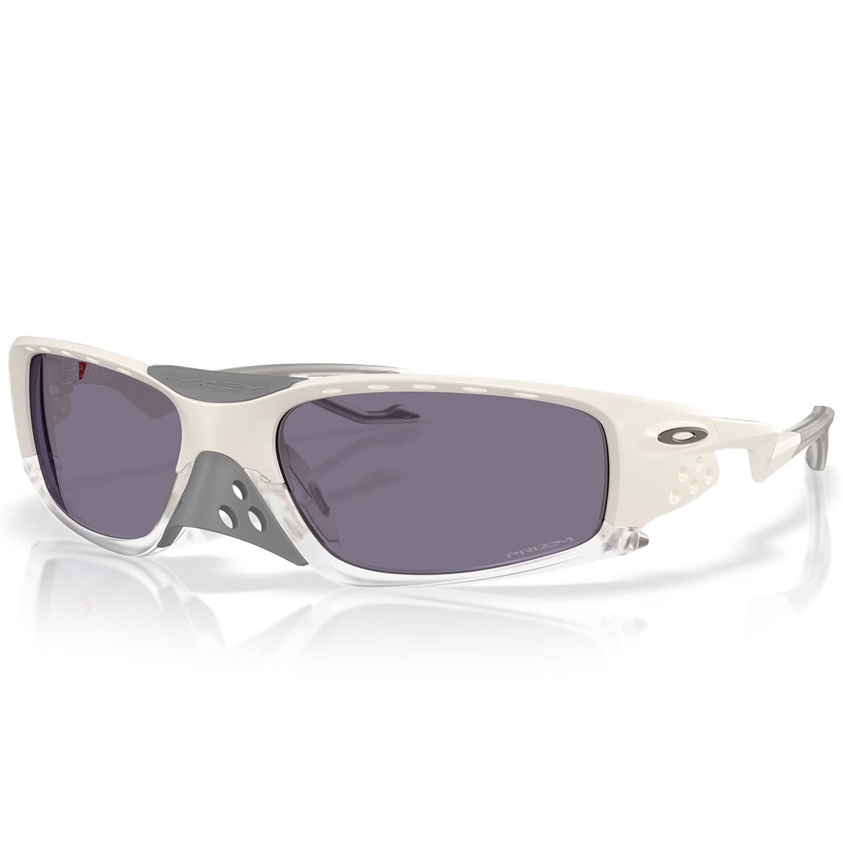俺*な様 OAKLEY PLANTARIS ホワイト Oakley Plantaris Sq Prizm Sunglasses in Matte Mist/Prizm Grey