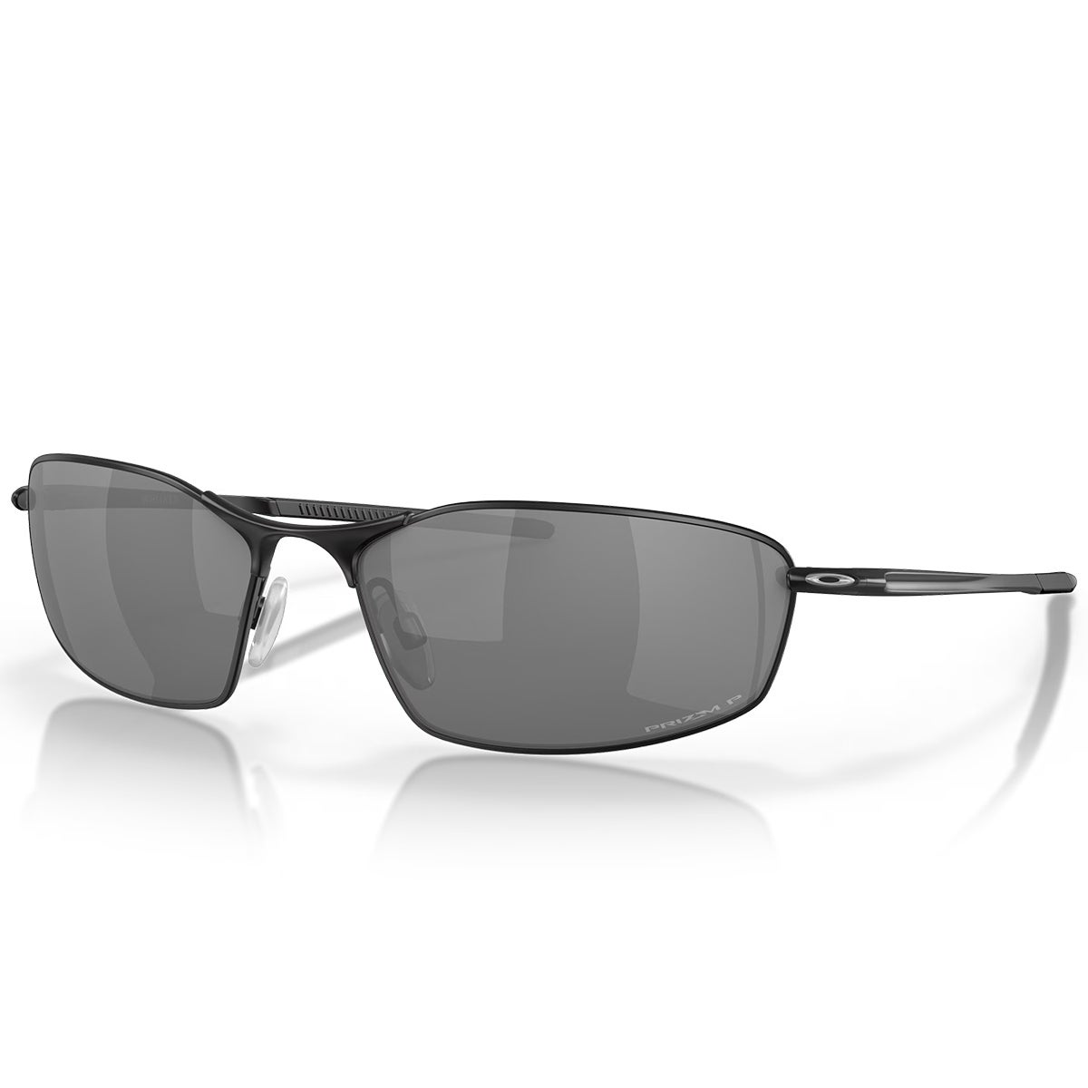 Oakley Whisker Satin Prizm Polarized Sunglasses in Black/Black