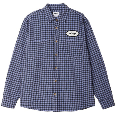 Obey Carter Woven Shirt in Digital Violet