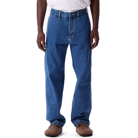 Obey Hardwork Carpenter Denim Pant in Stonewash Indigo
