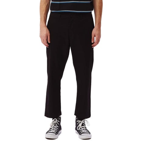 Obey Straggler Flooded Pants in Black