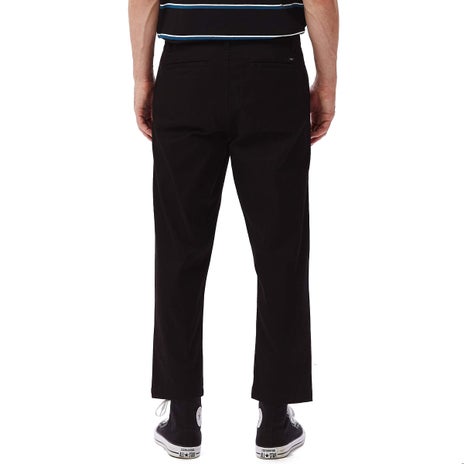Obey Straggler Flooded Pants in Black