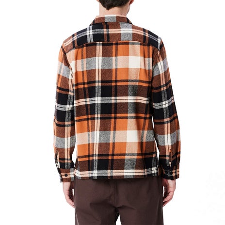 Obey Trent Woven Shirt in Copper