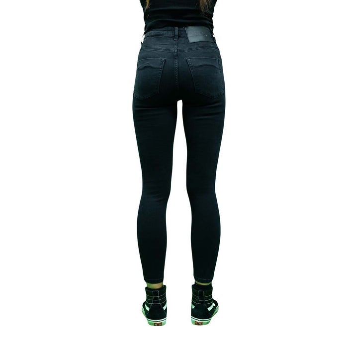 One Teaspoon High Waist Freebirds II Jeans in Black Swan
