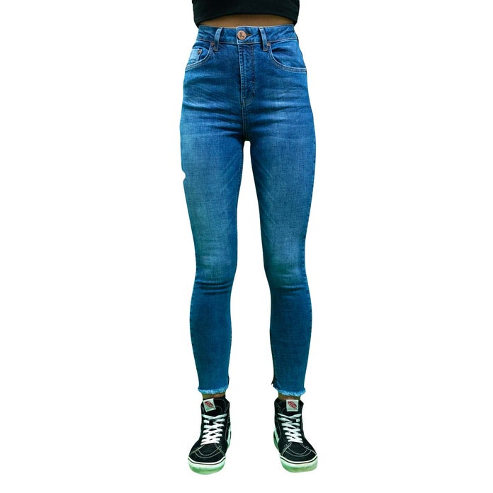 One Teaspoon Super High Waist Freebirds II Jeans in Cali Blue