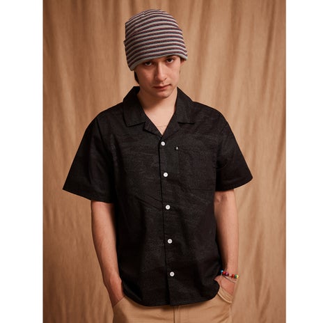 Passport Cave In Casual Shirt in Black