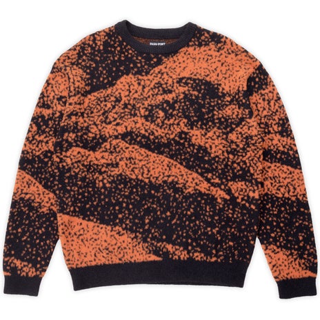 Passport Cave In Mohair Sweater in Black/Bronze