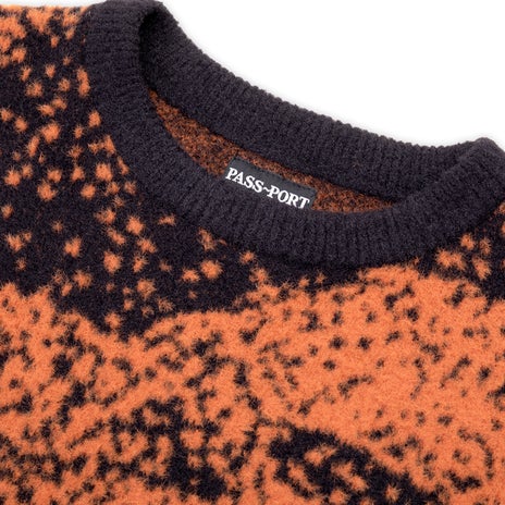Passport Cave In Mohair Sweater in Black/Bronze