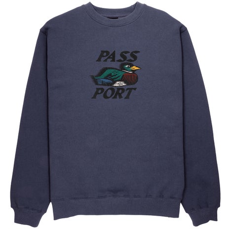 Passport Fast Duck Sweater in Dusty Blue