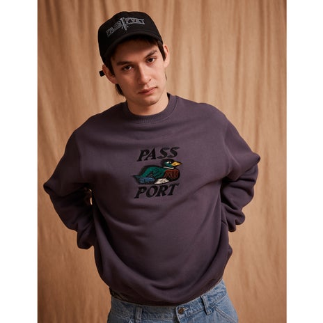 Passport Fast Duck Sweater in Dusty Blue