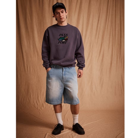 Passport Fast Duck Sweater in Dusty Blue