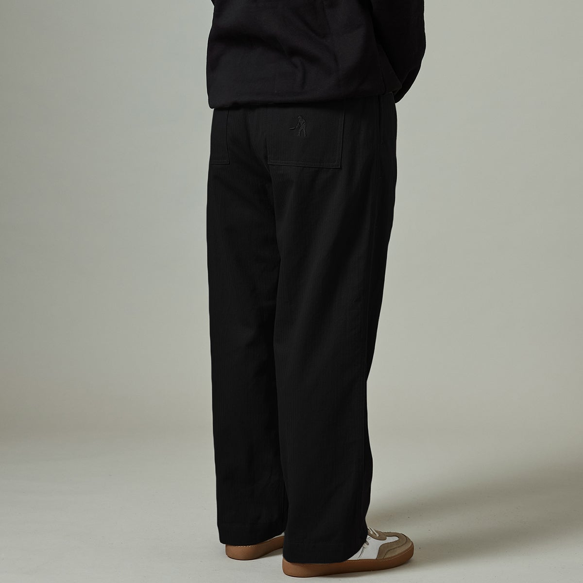 Passport Herringbone Leagues Club Pant in Black | Boardertown
