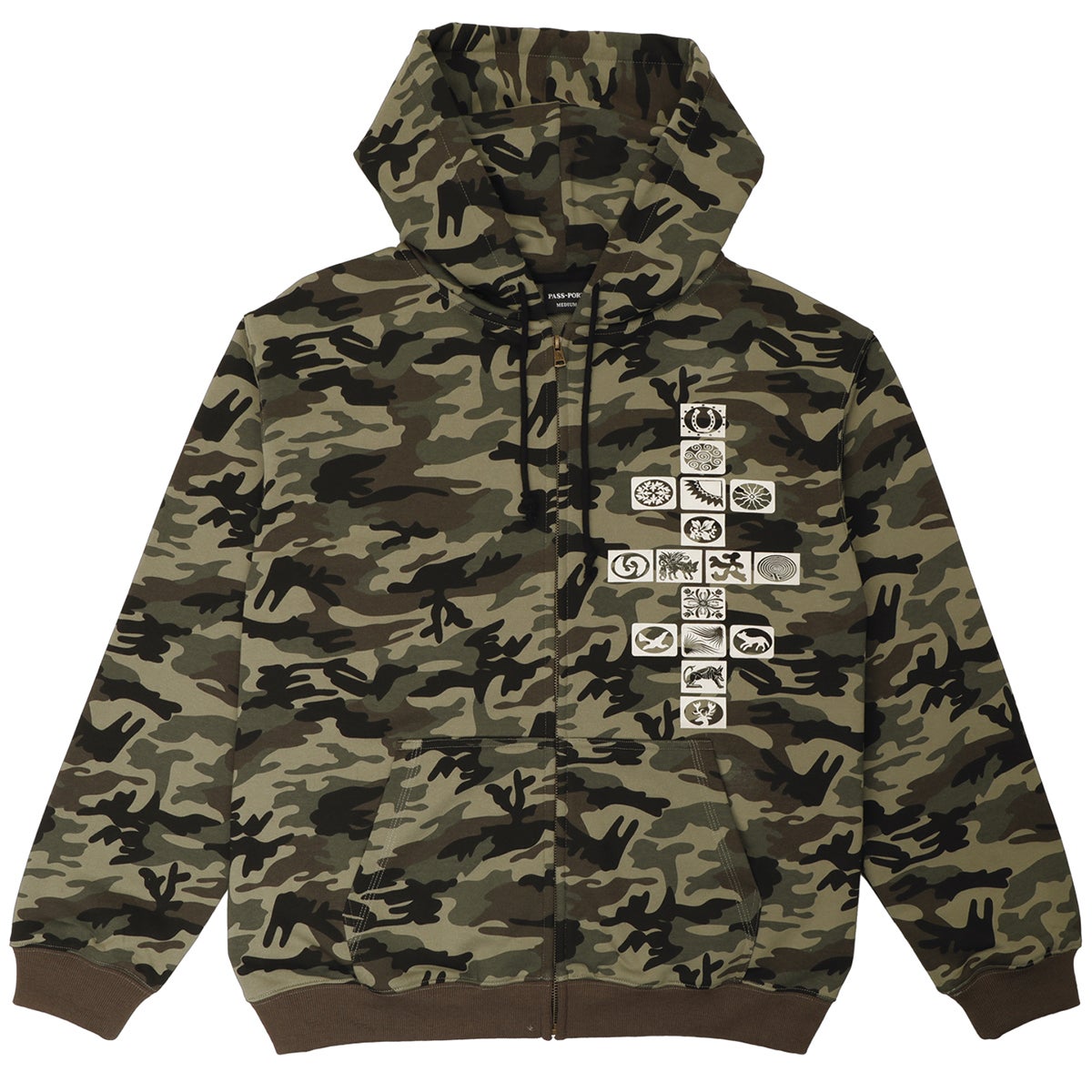 Passport Kollaasi Zip Hood In Woodland Camo Boardertown passport-kollaasi-zip-hood-in-woodland-camo-boardertown