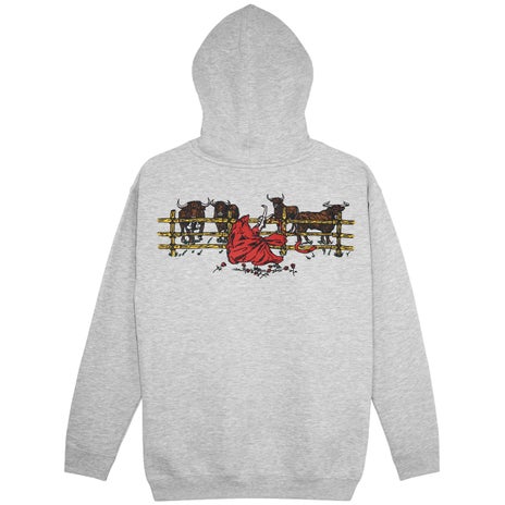 Passport Red Flag Hood in Ash
