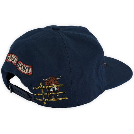 Passport Red Flag Workers Cap in Navy