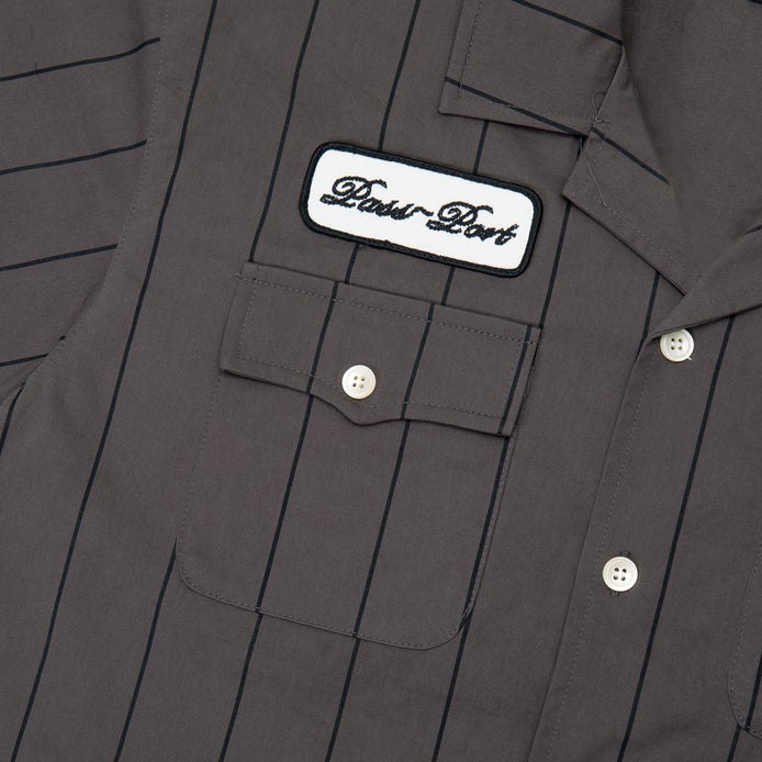 Passport Striped Casual Shirt in Tar
