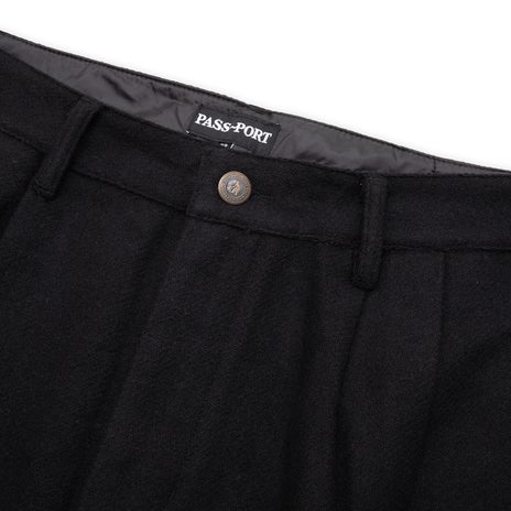 Passport Woolen Leagues Club Pant in Black
