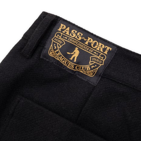 Passport Woolen Leagues Club Pant in Black