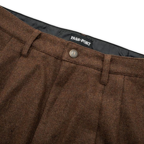 Passport Woolen Leagues Club Pant in Brown