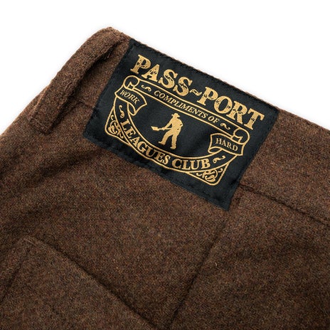 Passport Woolen Leagues Club Pant in Brown