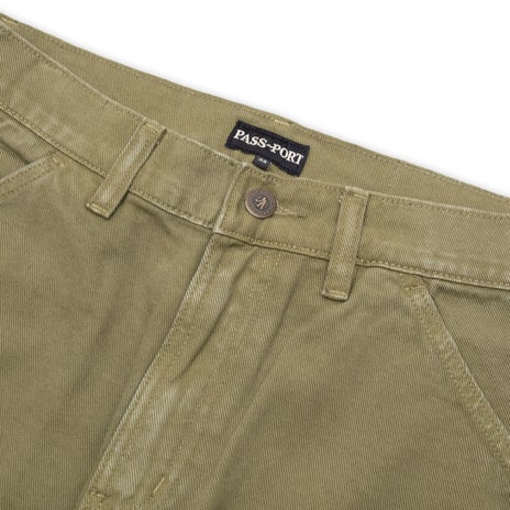 Passport Workers Club Jean Short in Olive