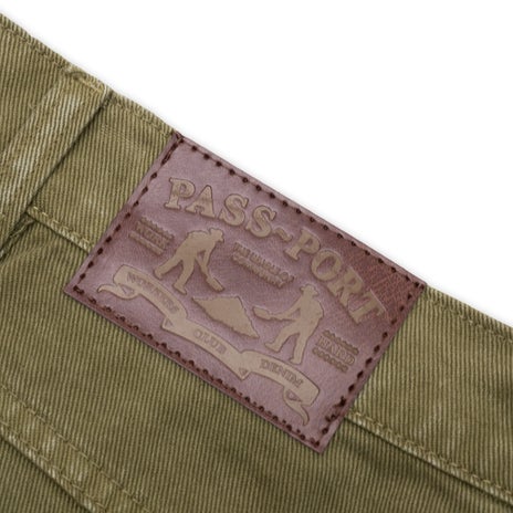 Passport Workers Club Jean Short in Olive