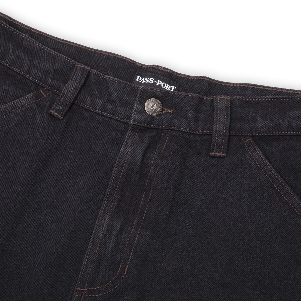 PASSPORT worker club jean ブラックデニム PASS~PORT ワーカーズ クラブ ジーンズ フェイデッド ウォッシュ