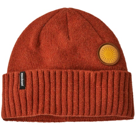 Patagonia Brodeo Beanie in Spirited Sun/Burnished Red