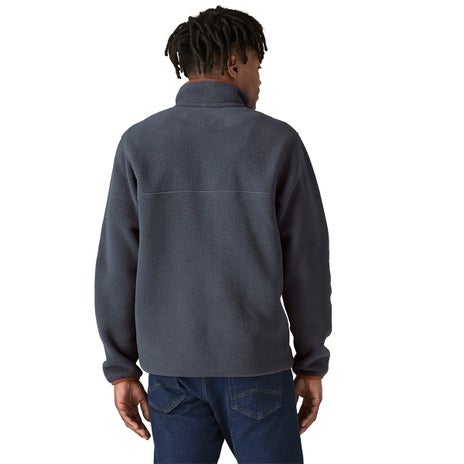 Patagonia Lightweight Synchilla Snap-T Fleece Pullover in Smolder Blue/Burnished Red