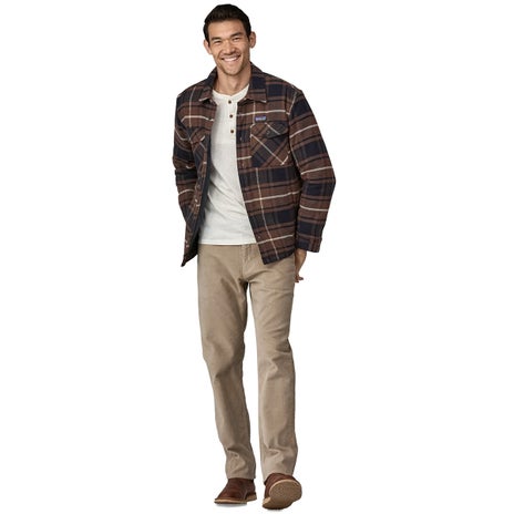 Patagonia LW Insulated Fjord Flannel Shirt in Outdoor/Molasses Brown