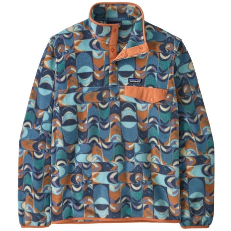 Patagonia LW Synchilla Snap T Pullover in Swallowtail Geo/Still Blue
