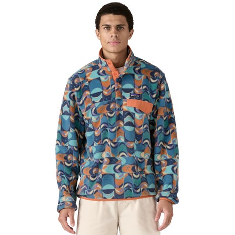 Patagonia LW Synchilla Snap T Pullover in Swallowtail Geo/Still Blue