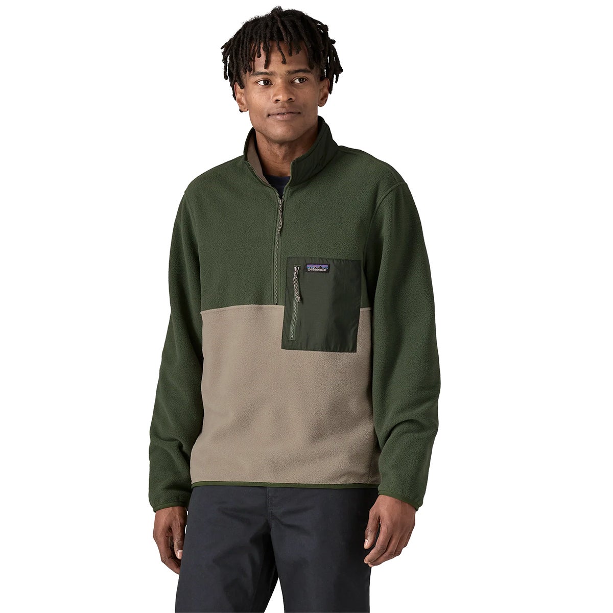 Patagonia Microdini 1/2 Zip Pullover in Seabird Grey