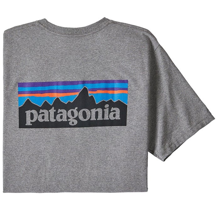 Patagonia P-6 Logo Responsibili-Tee in Gravel Heather