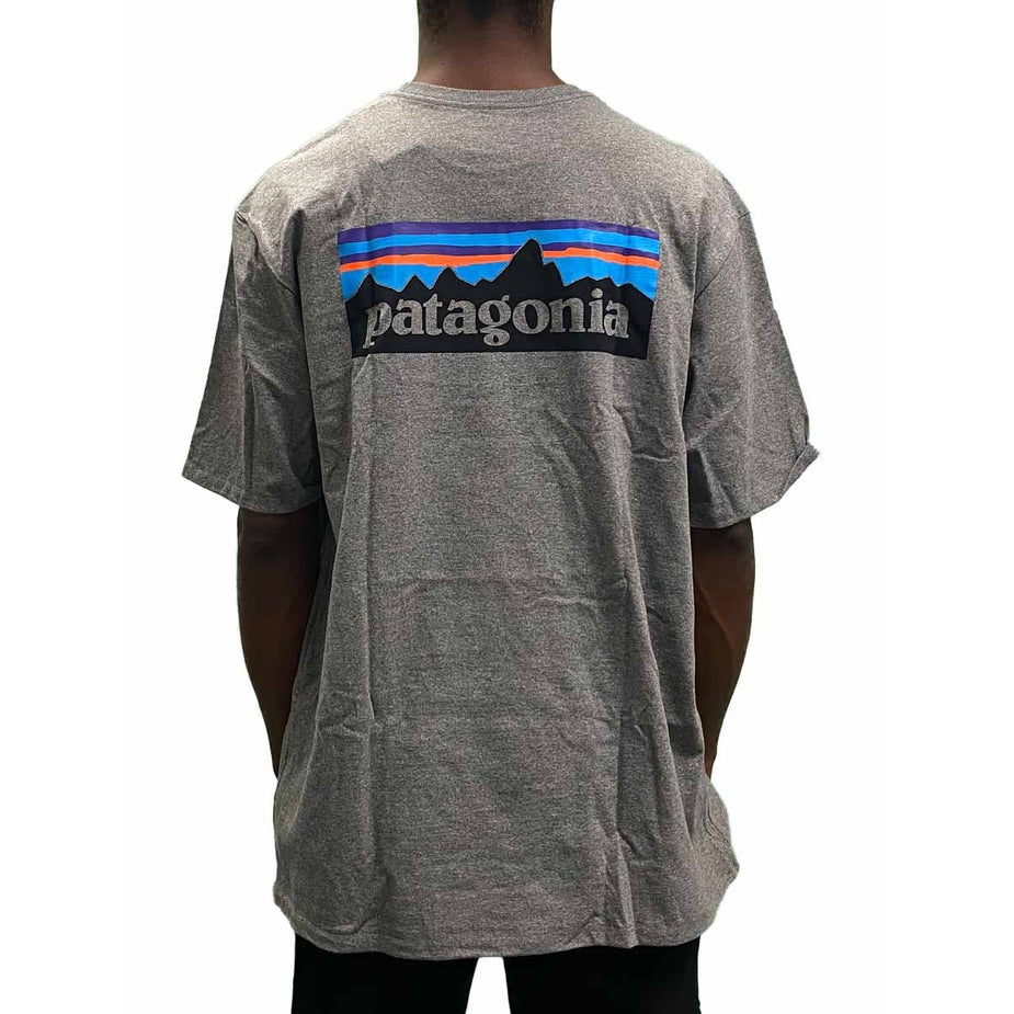 Patagonia P-6 Logo Responsibili-Tee in Gravel Heather
