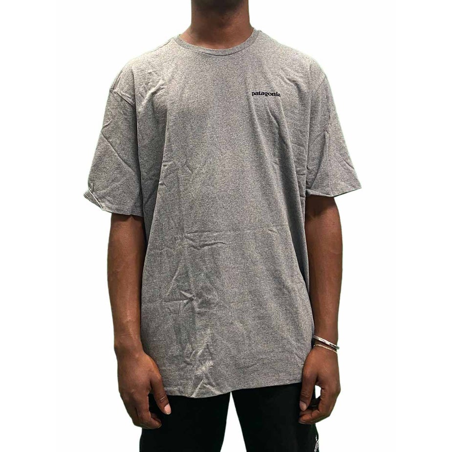 Patagonia P-6 Logo Responsibili-Tee in Gravel Heather