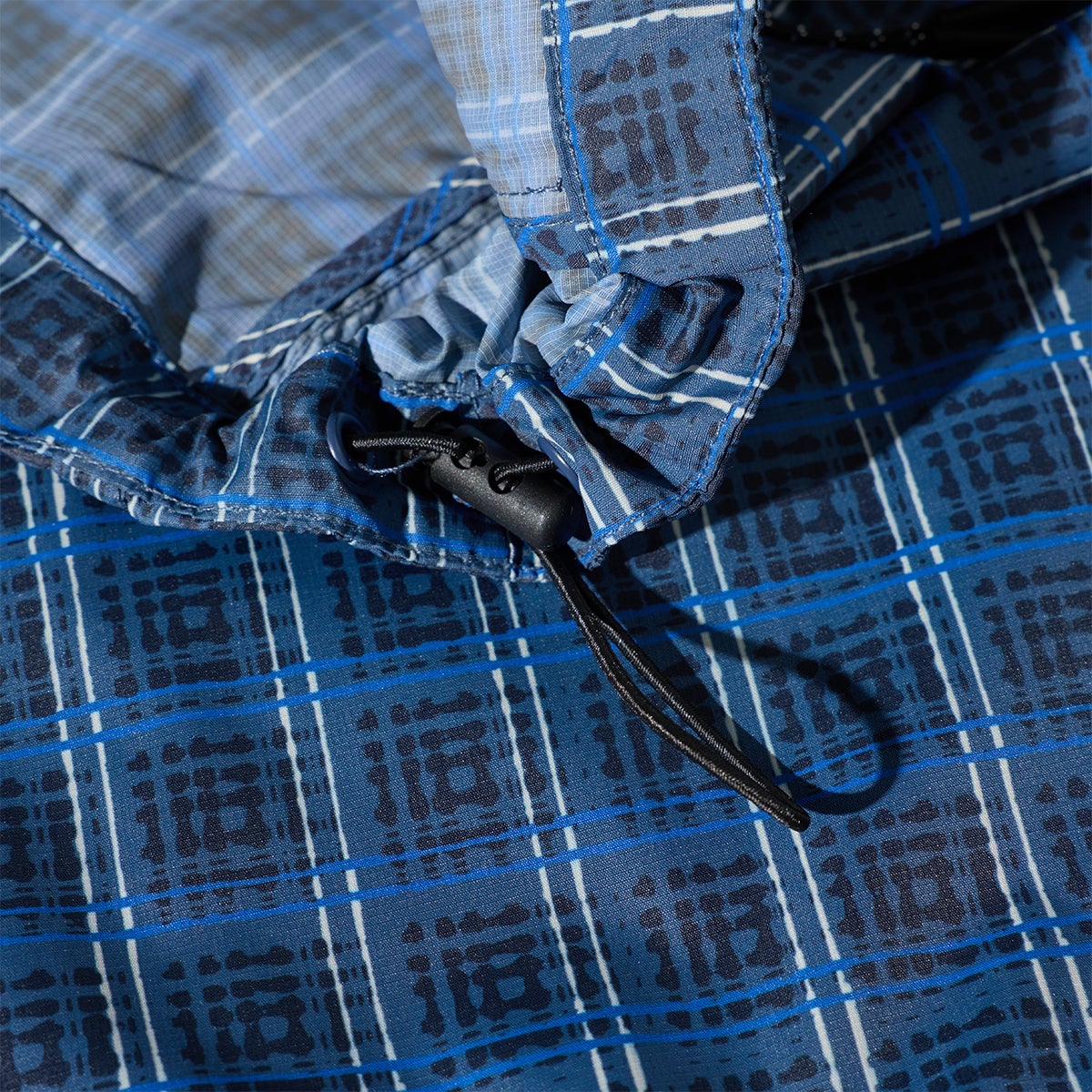 Polar Chase Light Shell Jacket in Blue Check | Boardertown