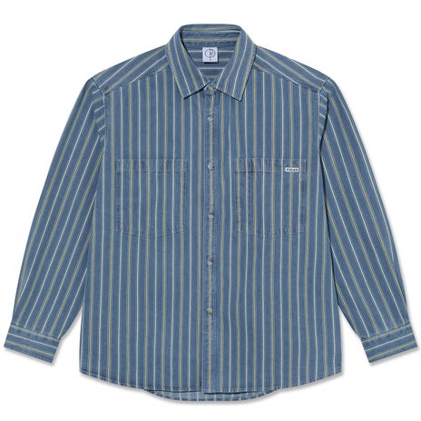 Polar Mike Denim Shirt in Blue/Yellow