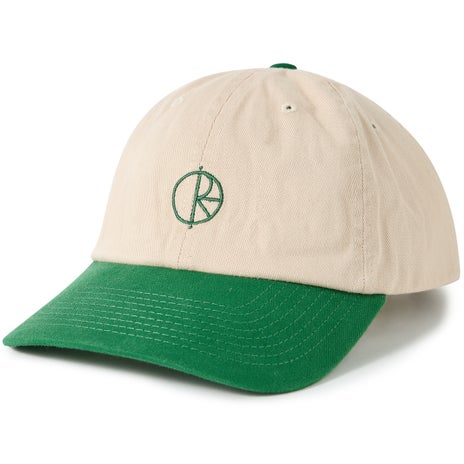 Polar Sai Stroke Logo Cap in Ecru/Green