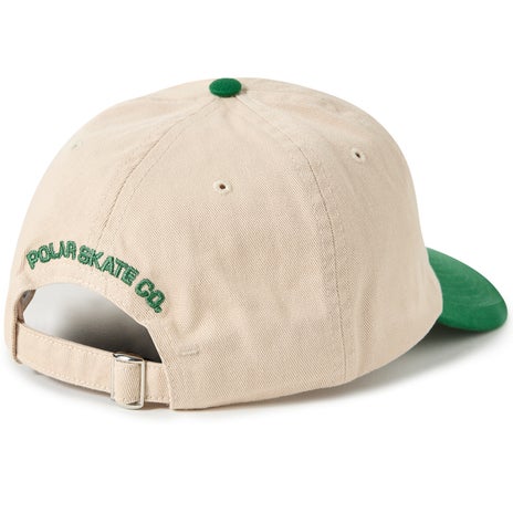 Polar Sai Stroke Logo Cap in Ecru/Green