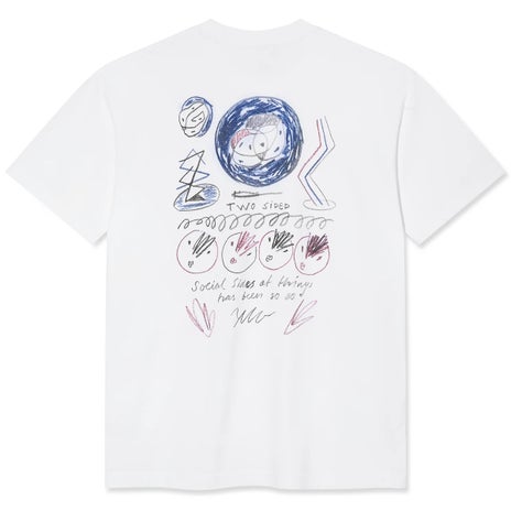 Polar Social Side Tee in White
