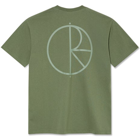 Polar Stroke Logo Contrast Tee in Moss Green