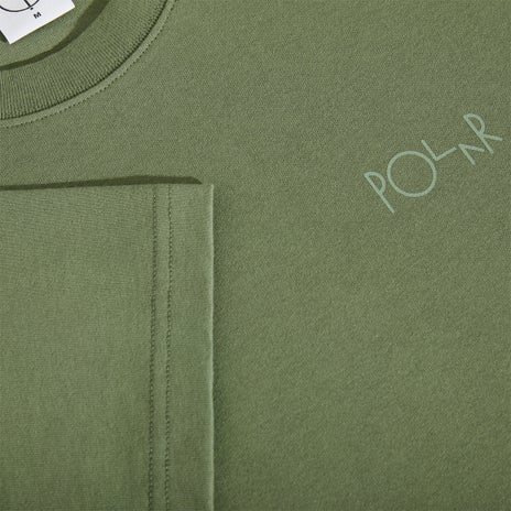 Polar Stroke Logo Contrast Tee in Moss Green
