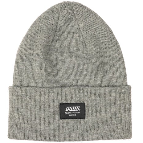 POW Logo Beanie in Heather Grey
